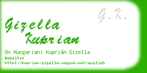 gizella kuprian business card